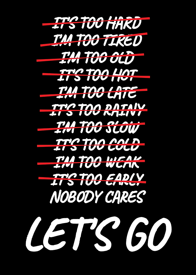Gym Nobody Cares Lets Go