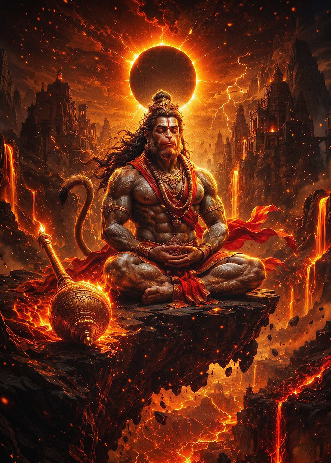 Hanuman Lava Divine Epic Poster