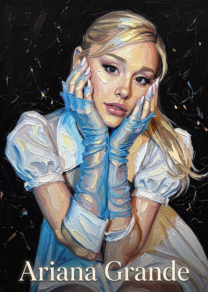 Ariana Grande Oil Painting Portrait