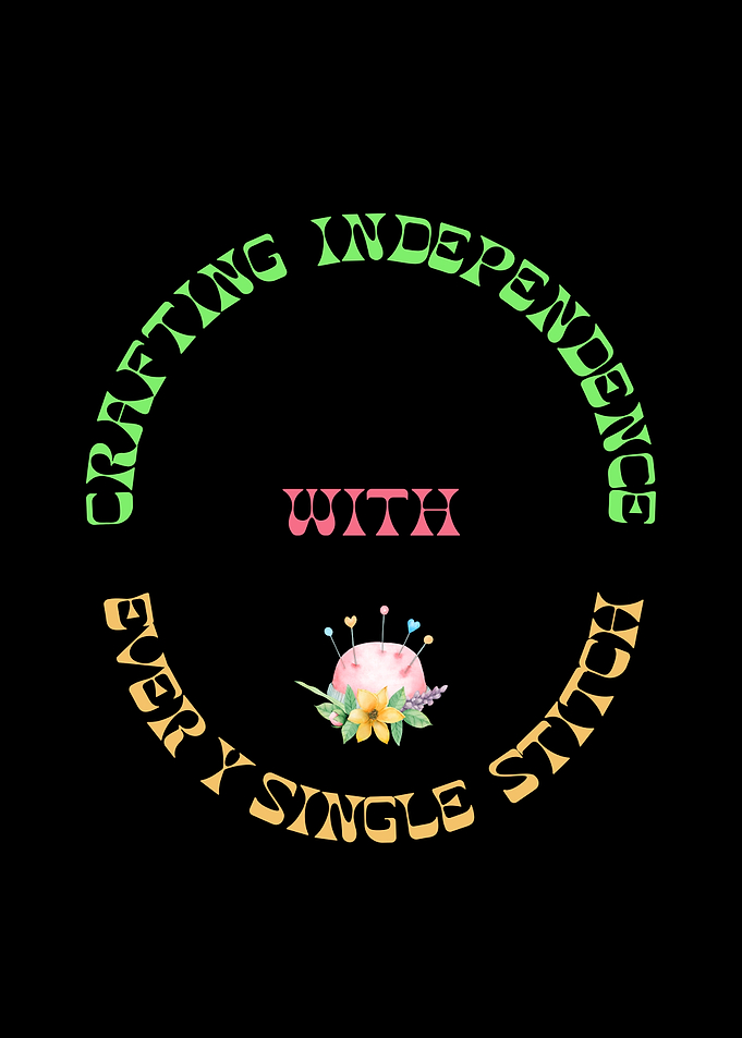 Crafting Independence Sewing Quote Design