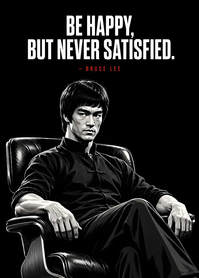 Bruce Lee Inspirational Quote Poster