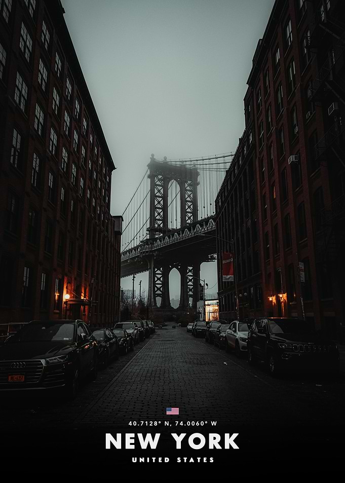 Manhattan Bridge View in New York