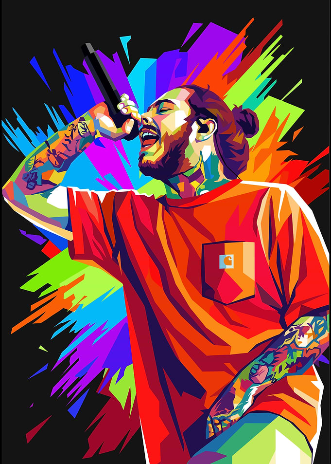 Post Malone Pop Art Portrait