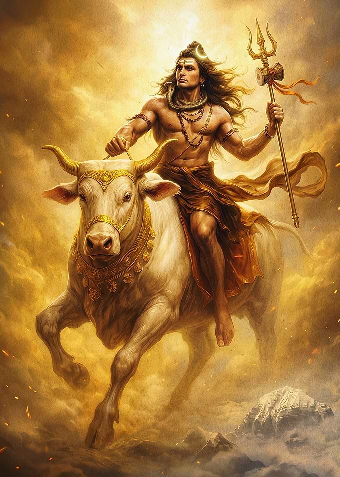 Lord Shiva Nandi Bull Hindu Art