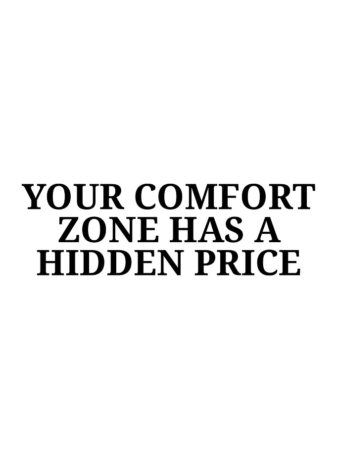 Inspirational Comfort Zone Quote Poster