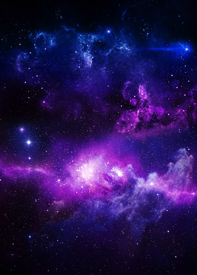 Vibrant Purple and Blue Nebula