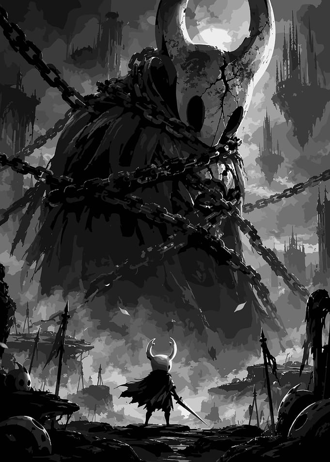 Hollow Knight Confronting The Bound Titan