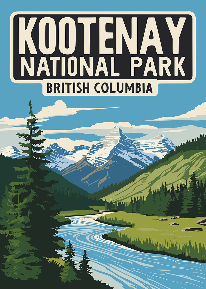 Kootenay National Park Vintage Poster