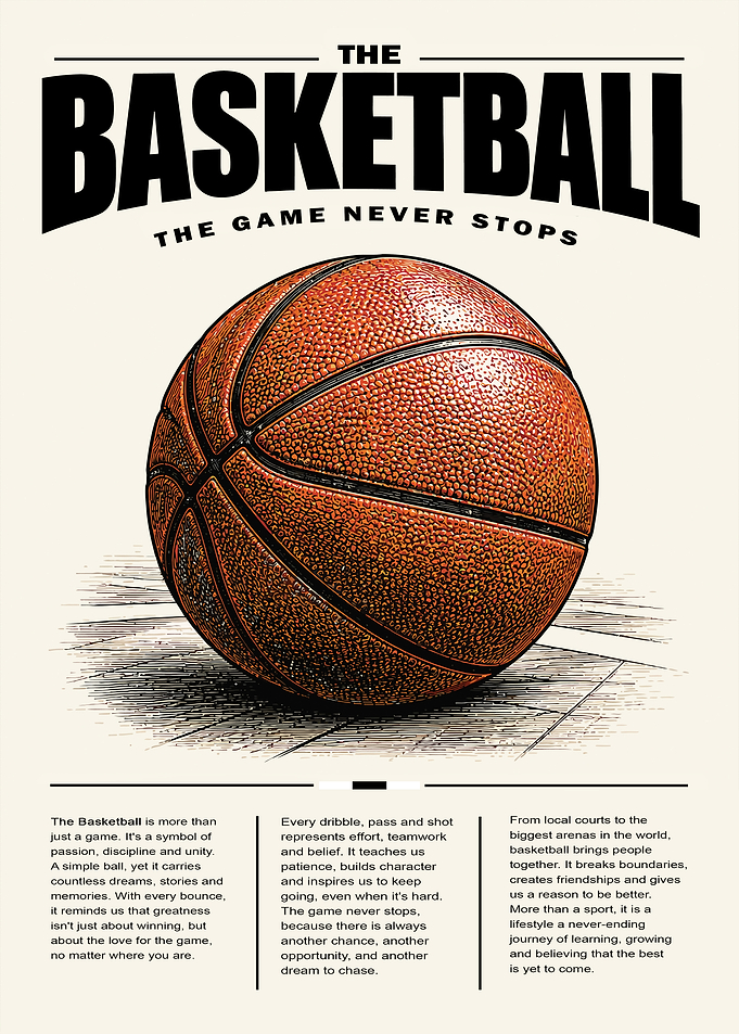 The Basketball Inspirational Sports Poster