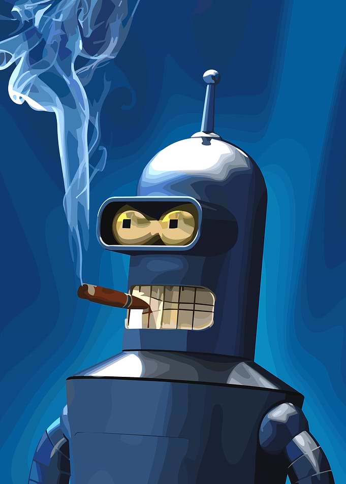 Bender Bending Rodriguez Smoking Cigar