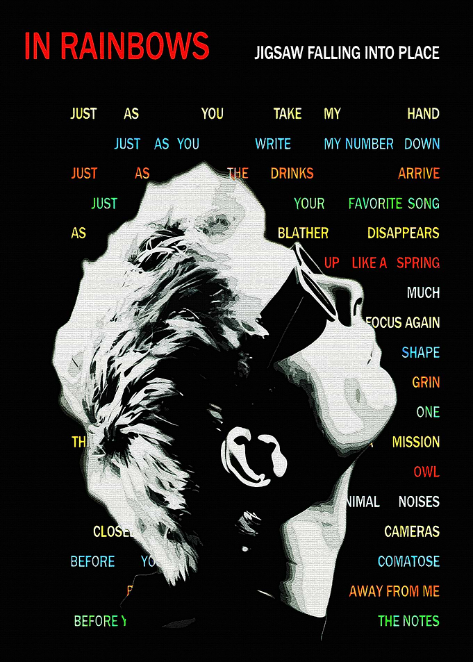 Radiohead In Rainbows Lyric Poster