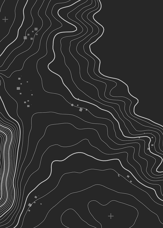Minimalist Topographic Map Contour Lines
