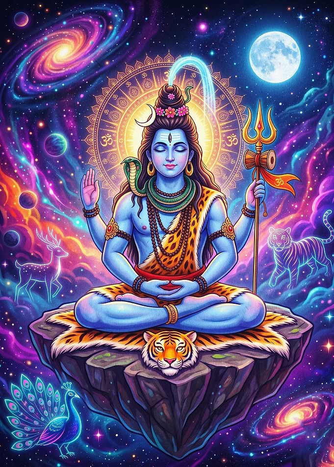 Shiva Cosmic Universe Poster Art