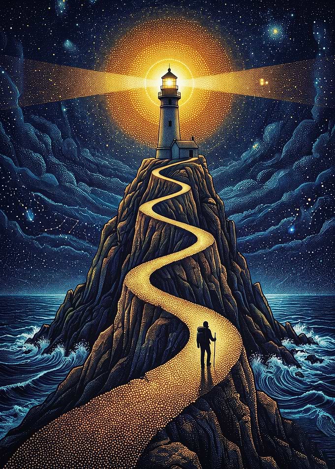 Lighthouse Journey Cosmic Art