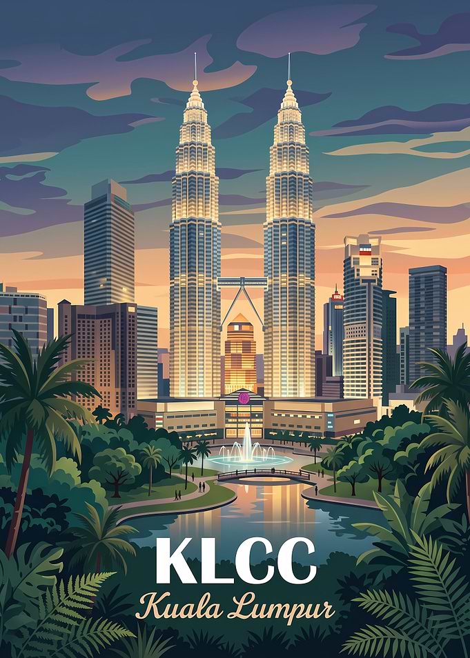 Petronas Twin Towers Kuala Lumpur Poster