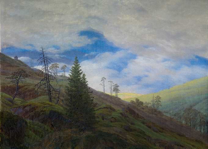 Oil Painting of Nordic Mountain Landscape