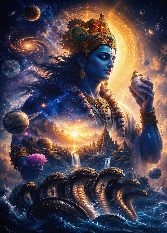 Krishna Cosmic Universe Divine Art