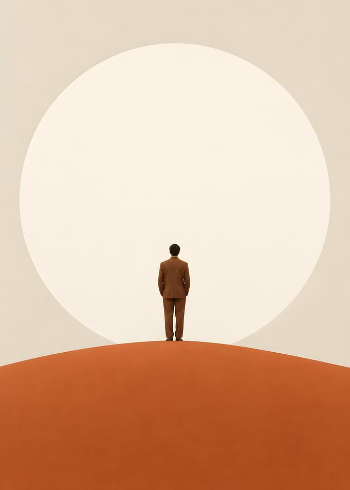 Brown Suit Orange Horizon