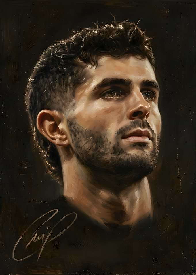 Christian Pulisic Oil Painting Portrait
