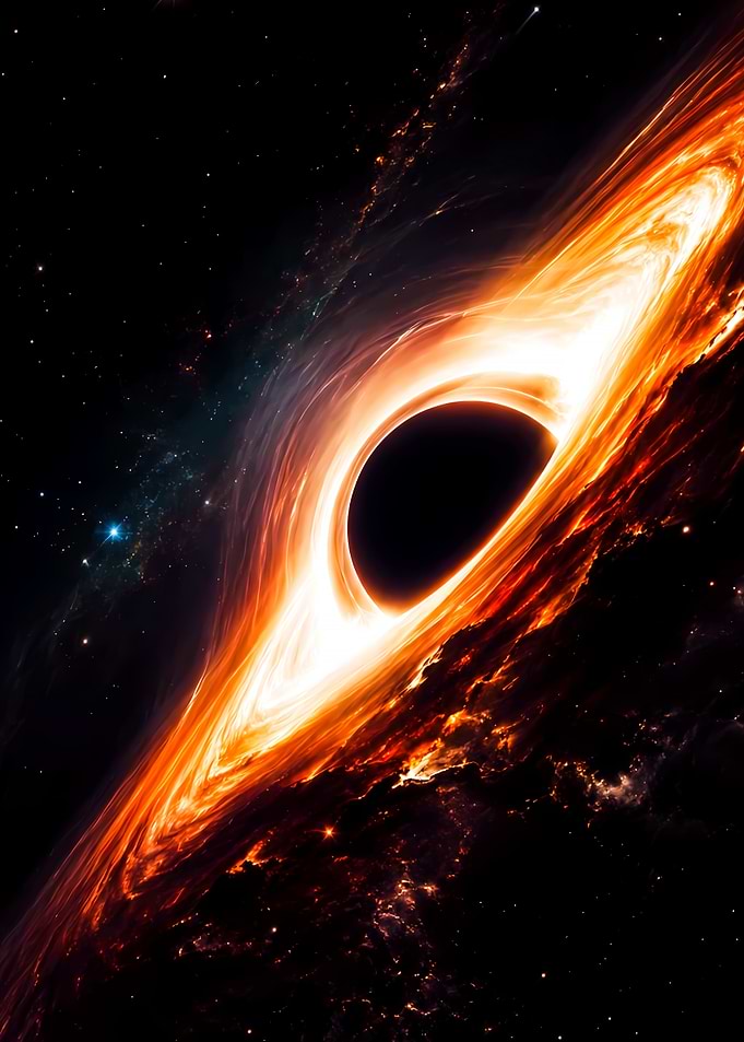 Supermassive Black Hole in Deep Space