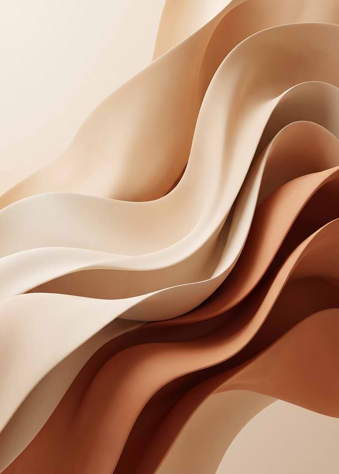 Abstract Beige and Brown Wavy Layers