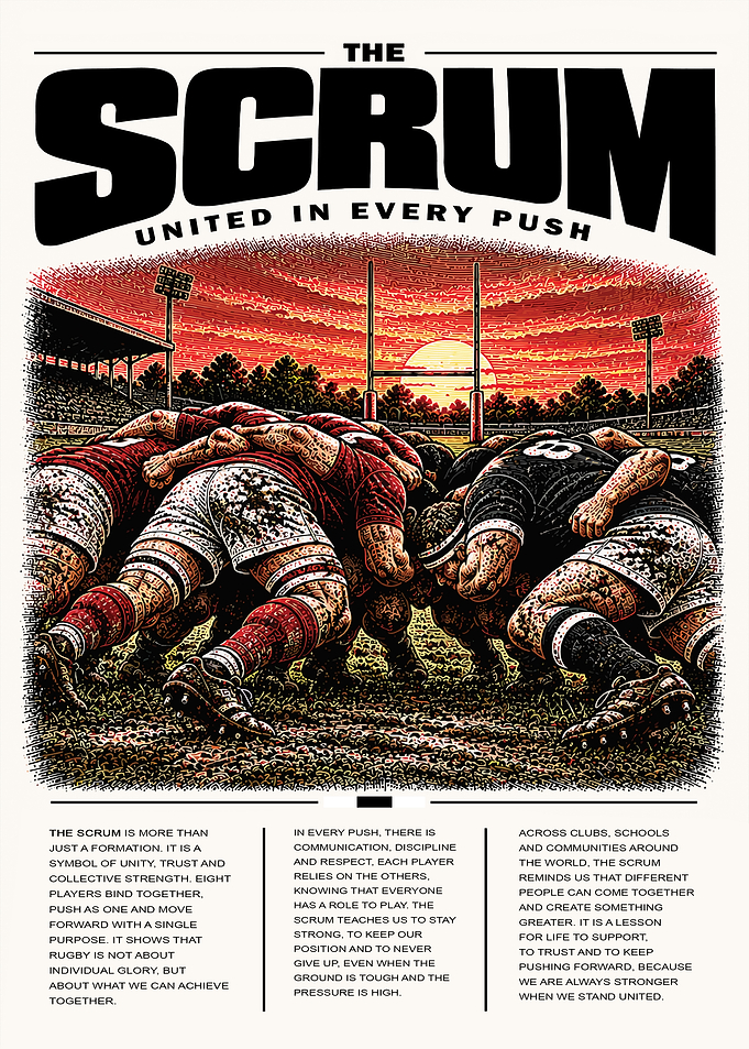 The Scrum Rugby Motivational Poster