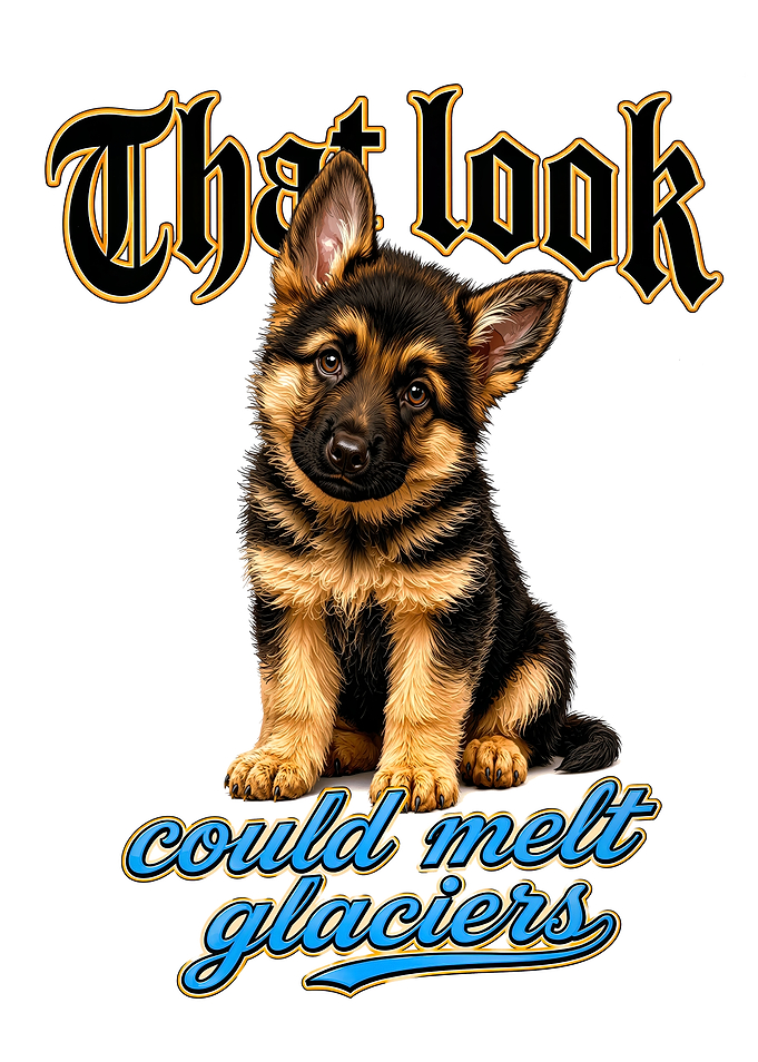 Cute German Shepherd Puppy Quote Design