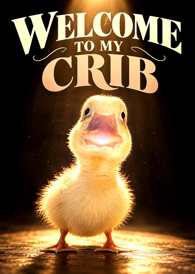 Welcome to My Crib Duckling Poster