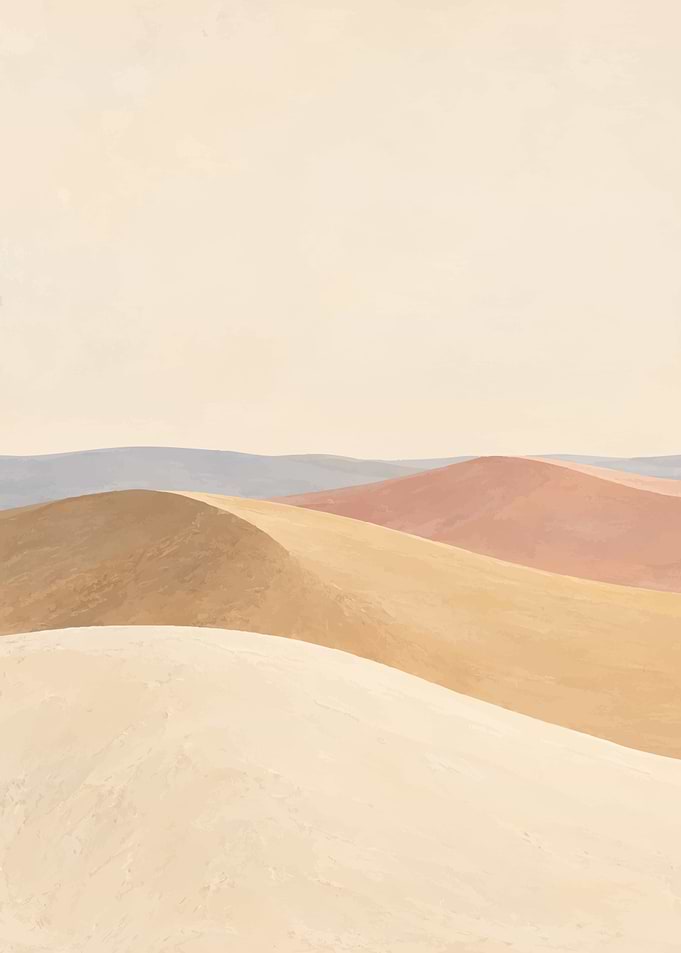 Minimalist Desert Sand Dunes Landscape