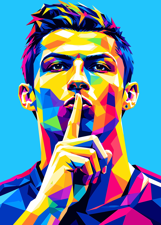 Cristiano Ronaldo Pop Art Portrait