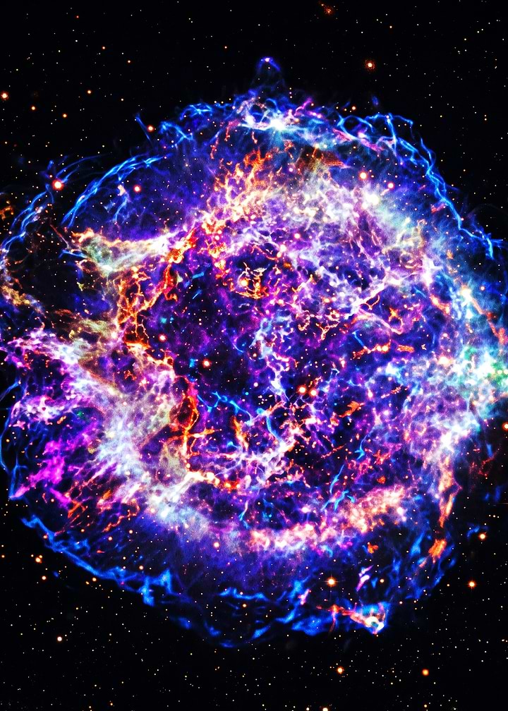 Vibrant Supernova Remnant in Deep Space