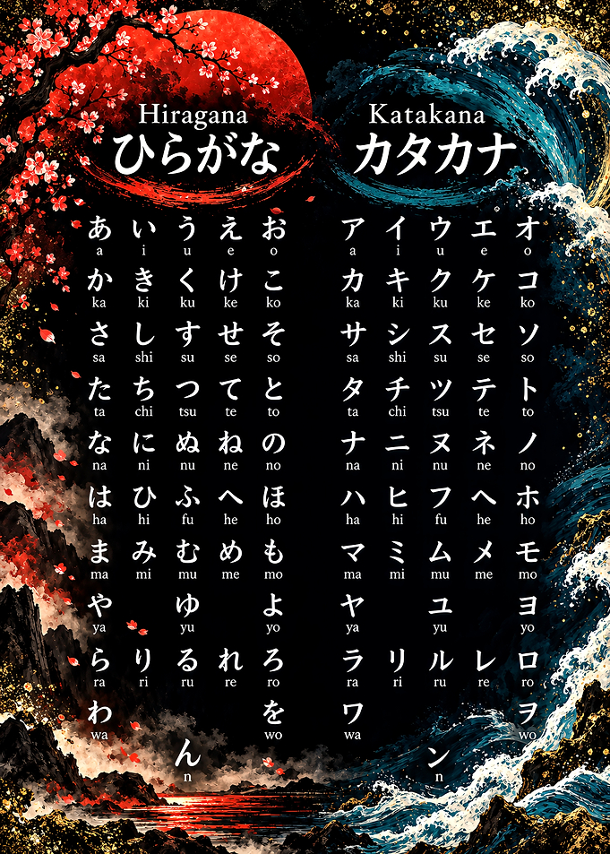 Japanese Hiragana and Katakana Chart