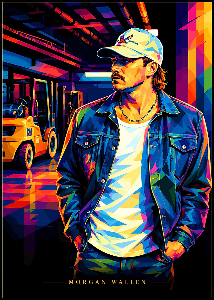 Morgan Wallen Pop Art Portrait