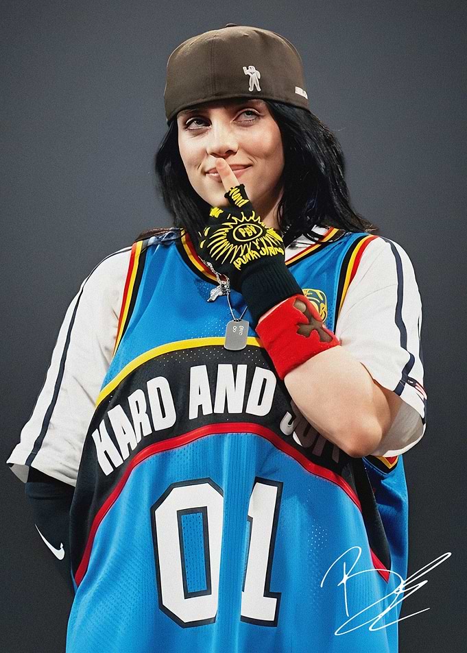 Billie Eilish retro art