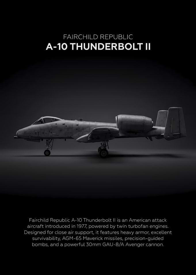 Side Profile Fairchild Republic A-10 Thunderbolt II
