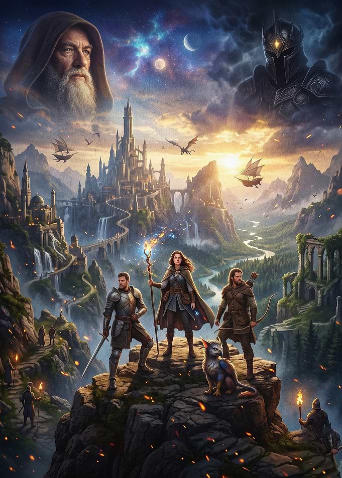 Epic Fantasy Realm Adventure Art