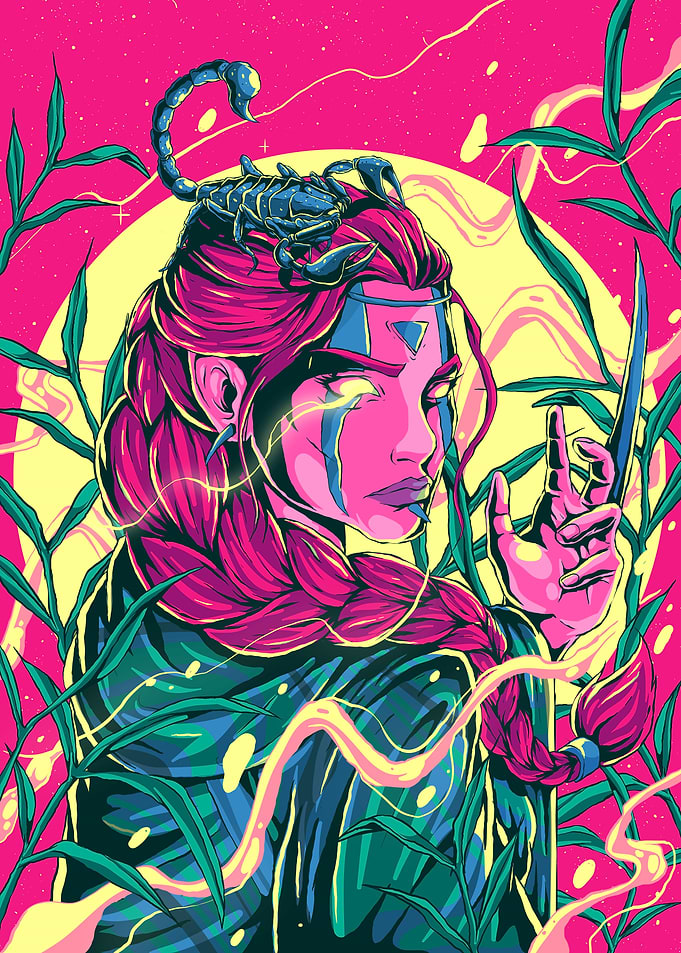 Scorpio Zodiac Digital Illustration