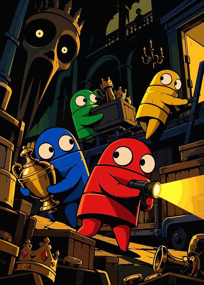 Rainbow Friends Heist Illustration