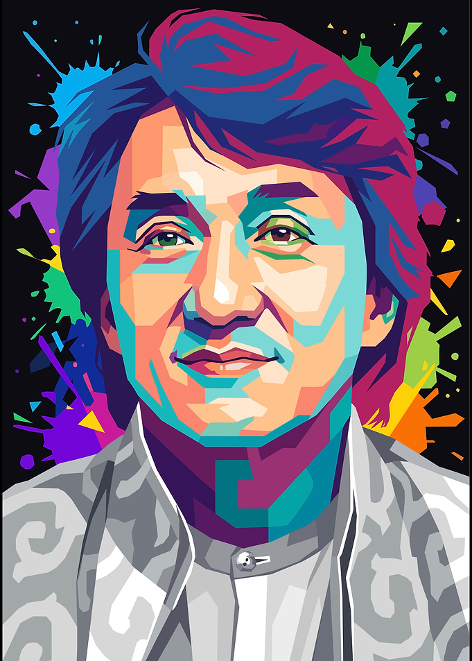 Jackie Chan Pop Art Portrait