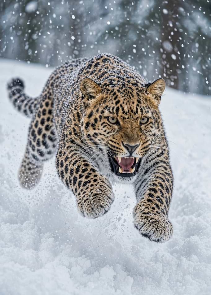 Wild Power – Leopard in the Snow