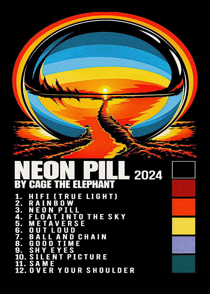 Cage the Elephant Neon Pill Poster