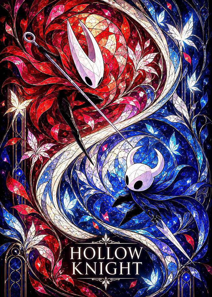 Hollow Knight Stained Glass Art