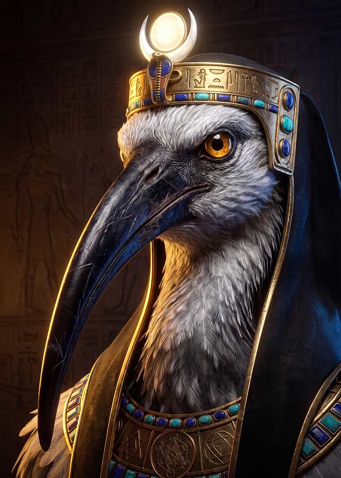 Thoth Egyptian God Portrait
