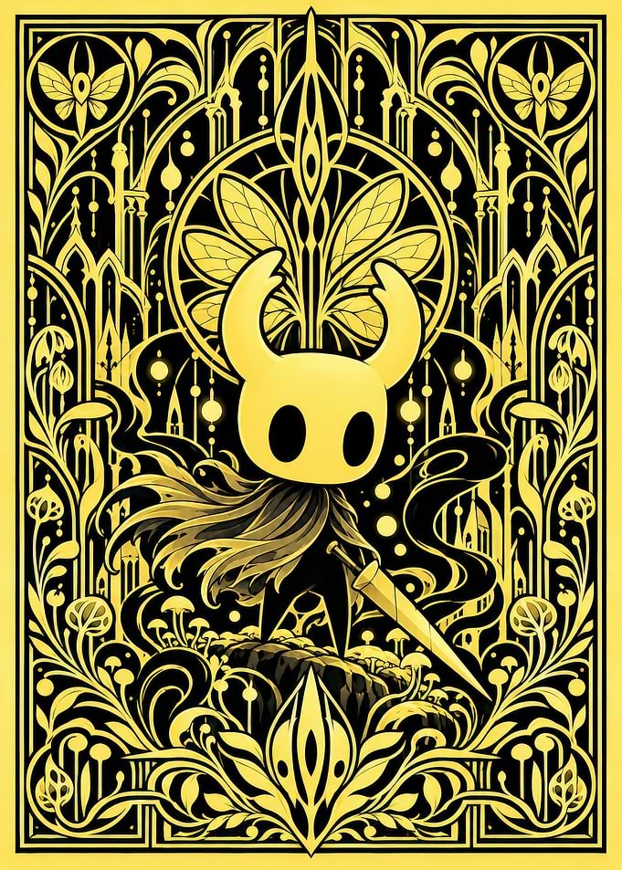 Hollow Knight Art Nouveau Poster