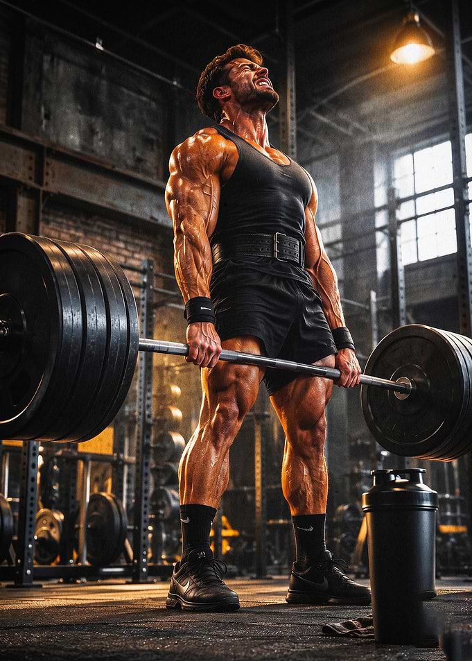 Gym Workout Heavy Lifting Poster