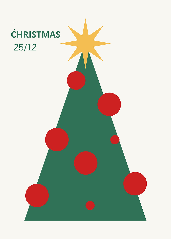 Minimalist Christmas Tree Graphic