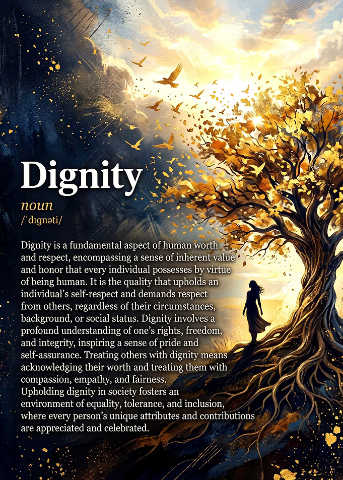 Dignity Definition Inspirational Art Poster
