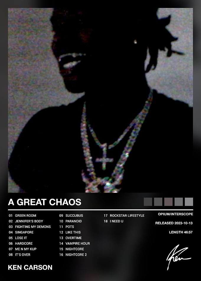Ken Carson A Great Chaos Poster