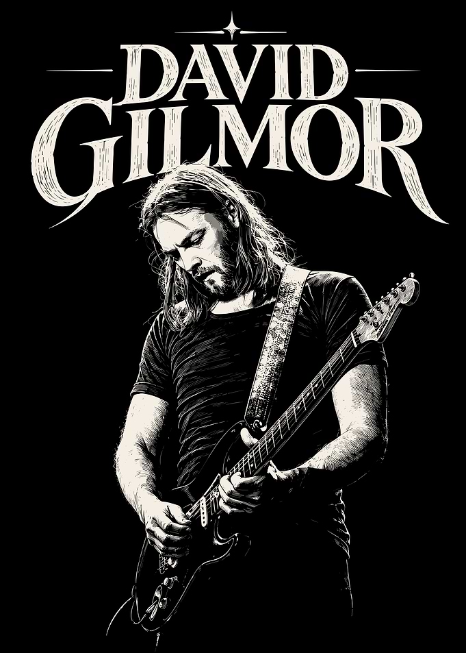 David Gilmour Guitarist Portrait Poster
