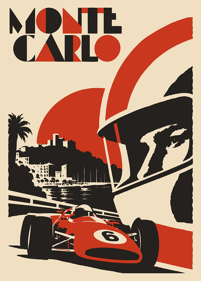 Vintage Monte Carlo Grand Prix Poster
